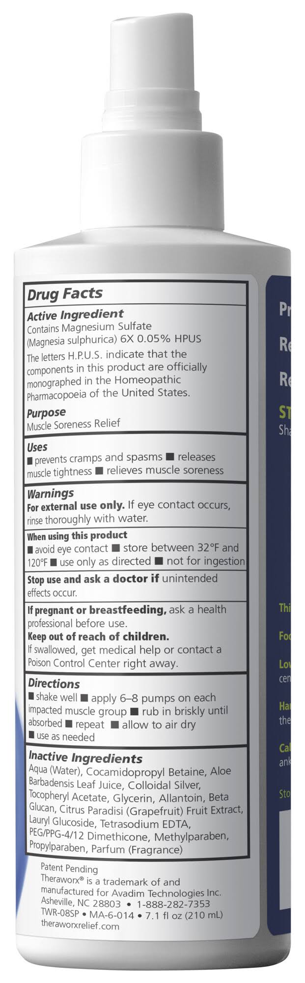 Theraworx Relief for Muscle Cramps and Spasms Spray - 4