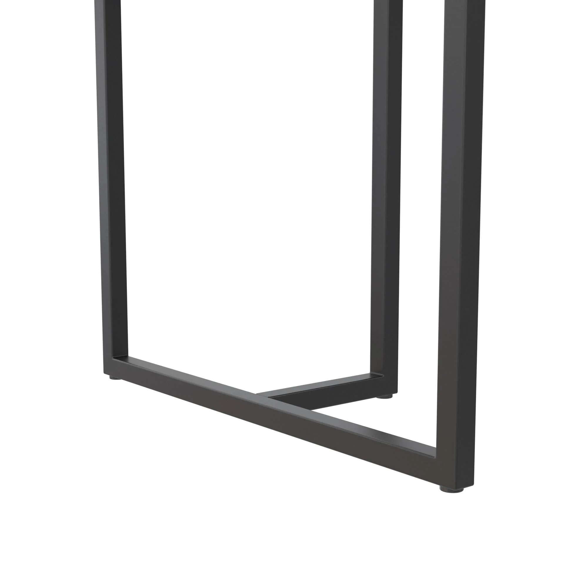 CosmoLiving Astor Dining Table, Black Marble Top with Black Legs