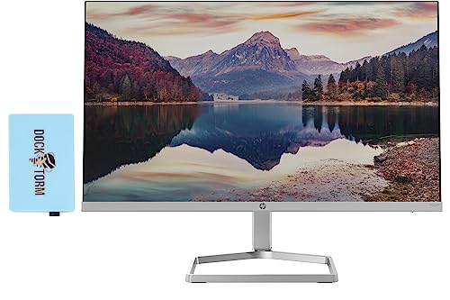 HP M22f 22” 1080P FreeSync Monitor 2D9J9AA#ABA Bundle with Docztorm Dock, 22" IPS FHD (1920x1080) 75Hz Anti-Glare Display, HDMI, VGA, Ideal for Home & Business (2024 Latest Model) - Pack of 2