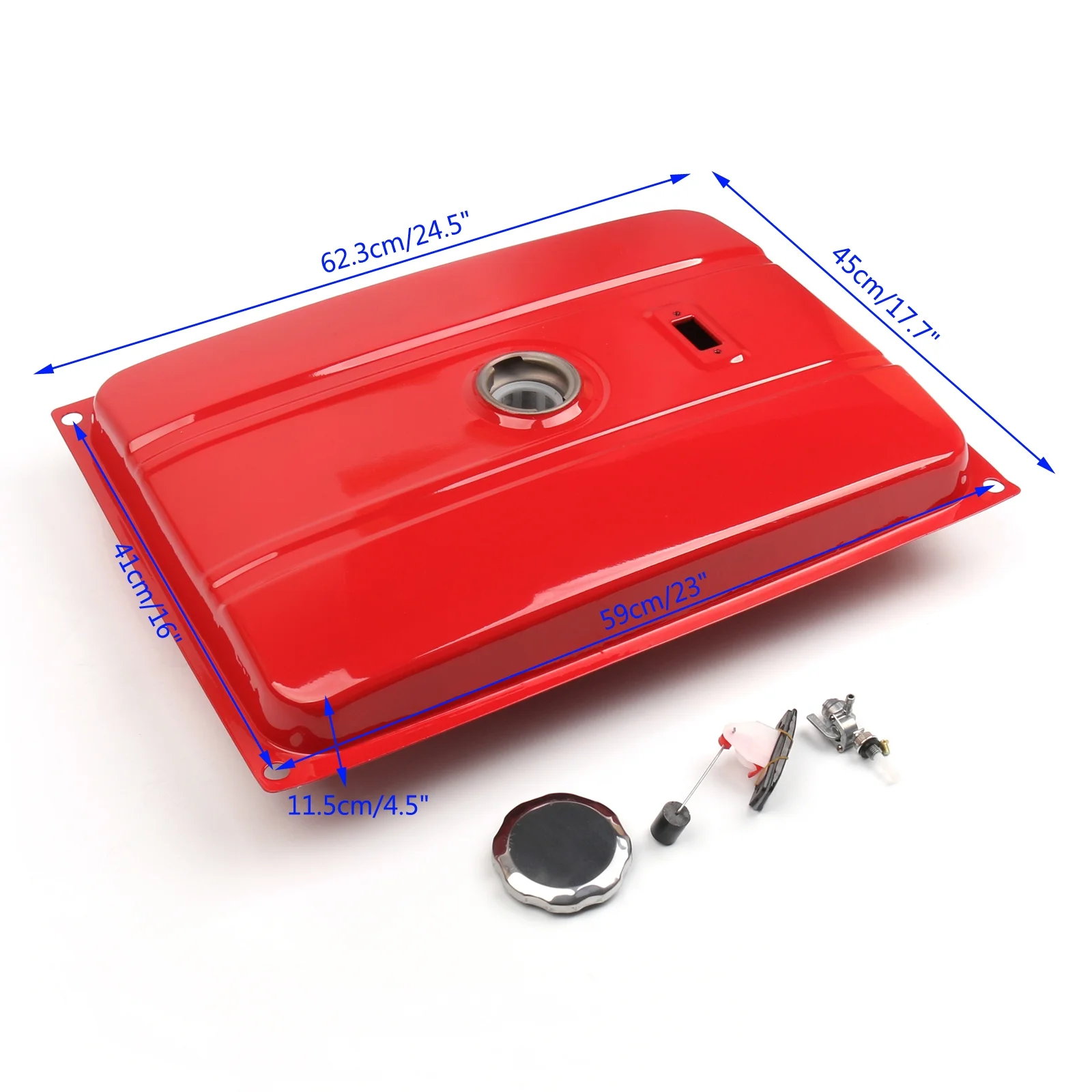 Motor Genic 7 Gallon Universal Secondary Gas Fuel Tank Generator Petcock Filter Gauge Cap