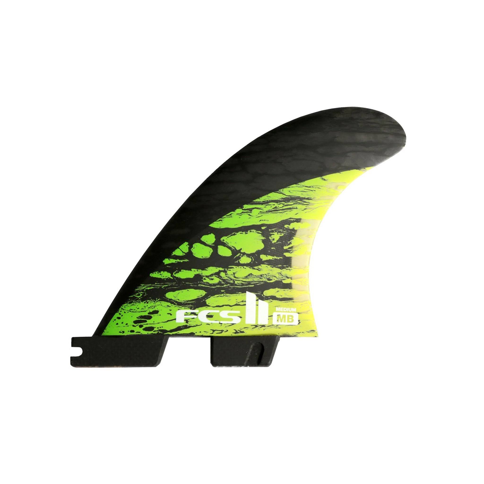 FCS II Matt Biolos PC Carbon Tri Fins Medium / Green