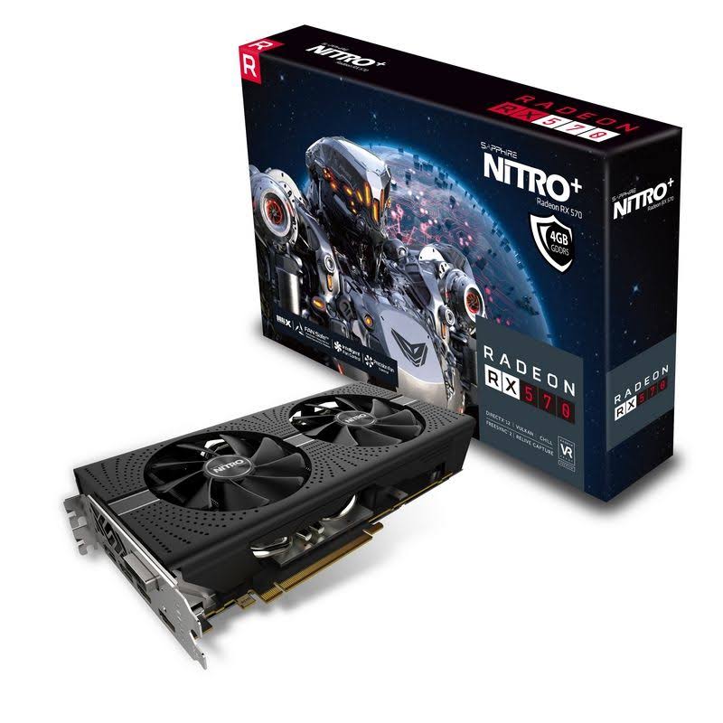 Sapphire NITRO+ Radeon RX 570 RX 570 Graphics Card - 4 GB GDDR5 - 256-bit - 1340 MHz