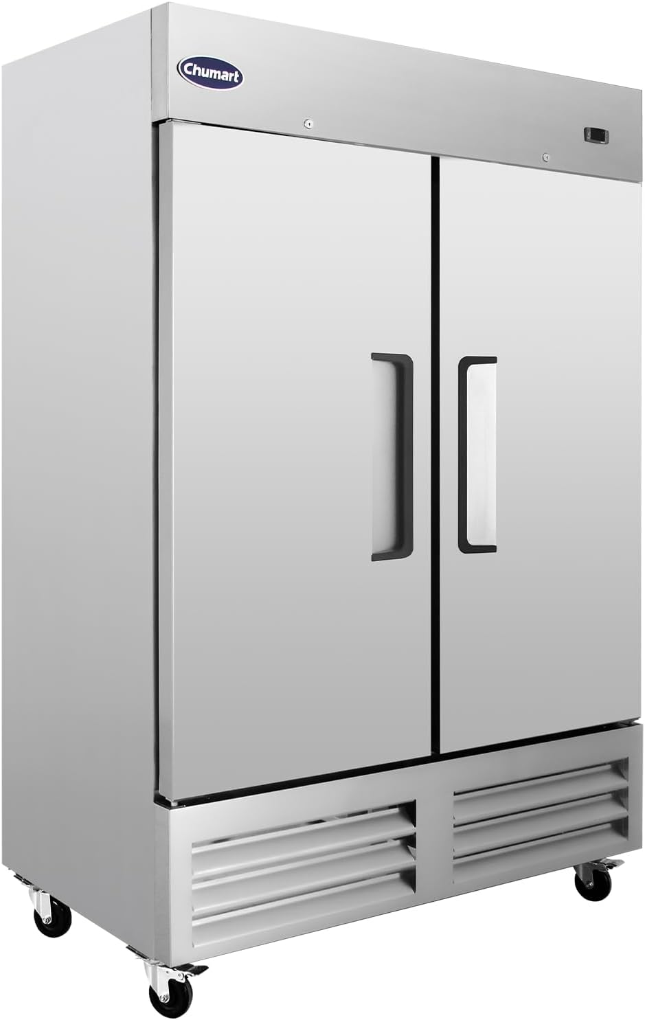 54" W Commercial Freezer with 2 door Stainless Steel 49 Cu. Ft Reach-in Freezer 6 Adjustable shelves Fan Cooling Freezer for Restaurant, Commercial Kitchen, Shop, ETL Certification