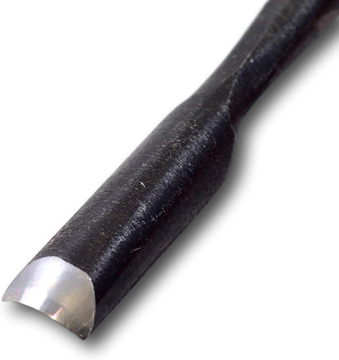 KAKURI Japanese Chisel Set for Wood Carving 5 Pieces NOMI, Professional Gouge Chisel Woodworking Tool, Heavy Duty Japanese Carbon Steel with Red Oak Handle, Made in JAPAN