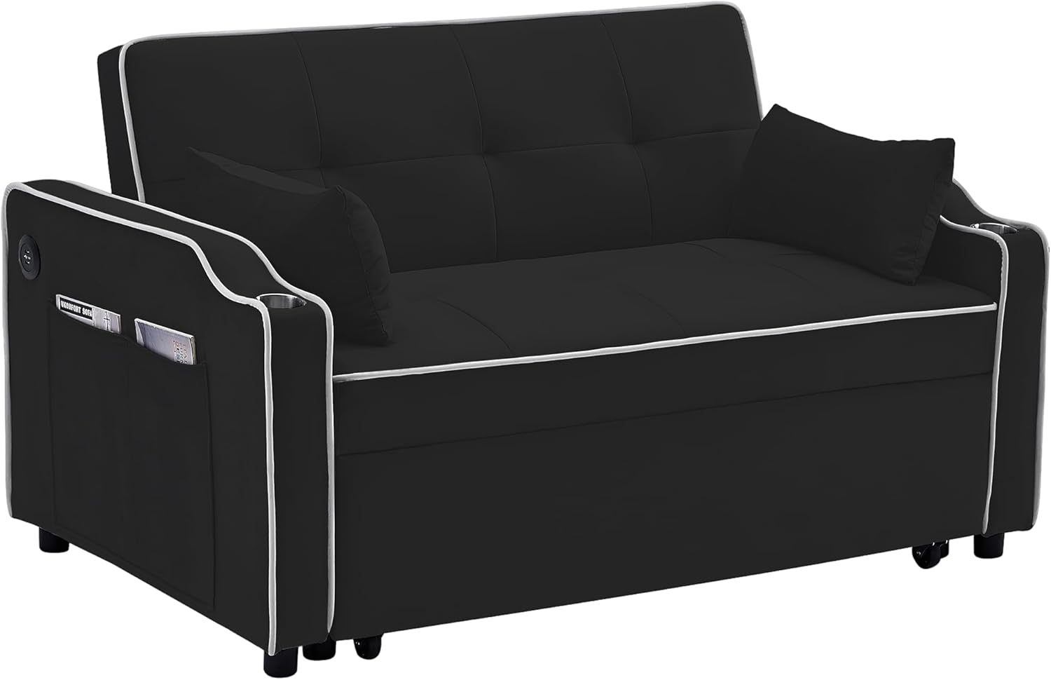 Sofa Bed, 3 in 1 Convertible Sofa Chair Bed, Adjustable Backrest Chair, Chaise Lounge with