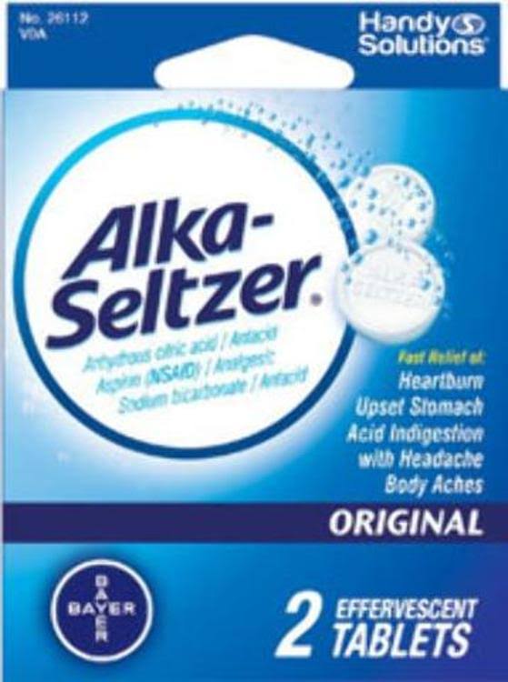 Alka-Seltzer Tablets - 2 Tablets - Case of 12