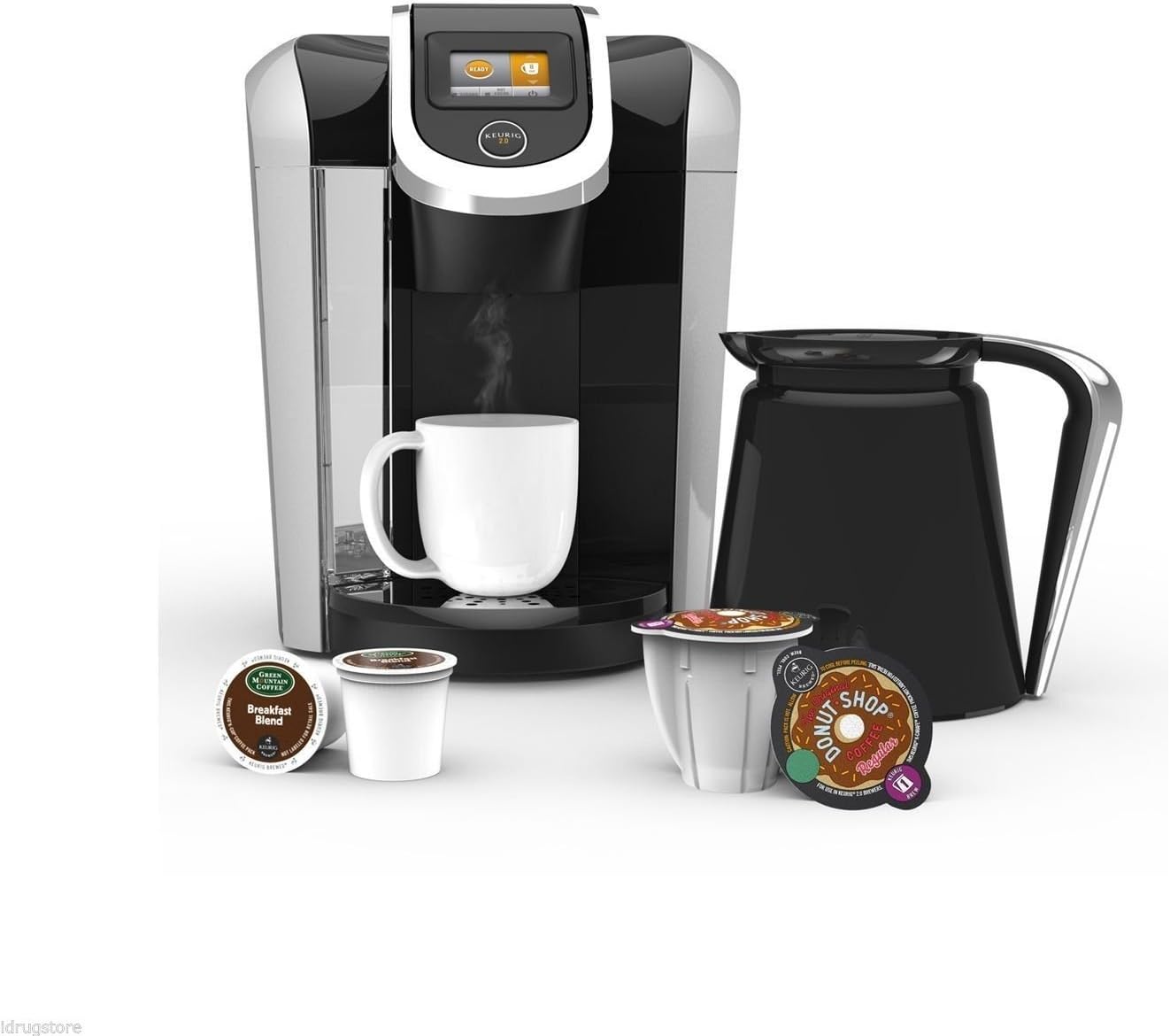 Keurig 2.0 K450 K-cup Machine & K-carafe Coffee Maker Brewer | White Coffee Everyday