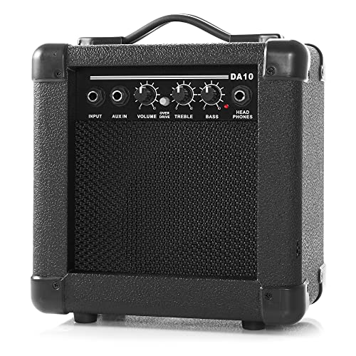 Ashthorpe Full-Size Dreadnought Cutaway Acoustic Electric Guitar Package with 10 Watt Amp - Black
