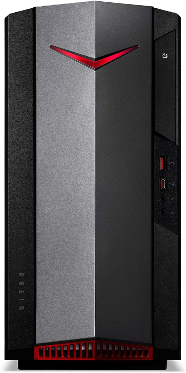 Acer Nitro 50 N50-640-UR12 Gaming Desktop | 12th Gen Intel Core i5-12400F 6-Core Processor | NVIDIA GeForce RTX 3060 | 16GB 3200MHz DDR4 | 512GB SSD | 1TB HDD | Intel Wi-Fi 6E AX211 | Windows 11 Home