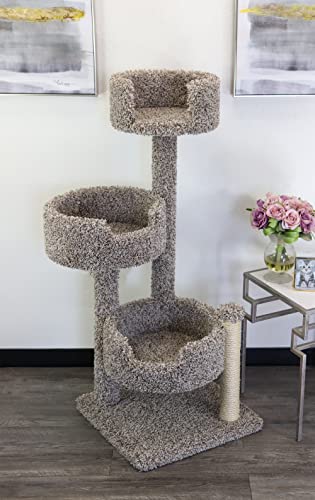 New Cat Condos Wood and Carpet Cat Tree for Big Cats