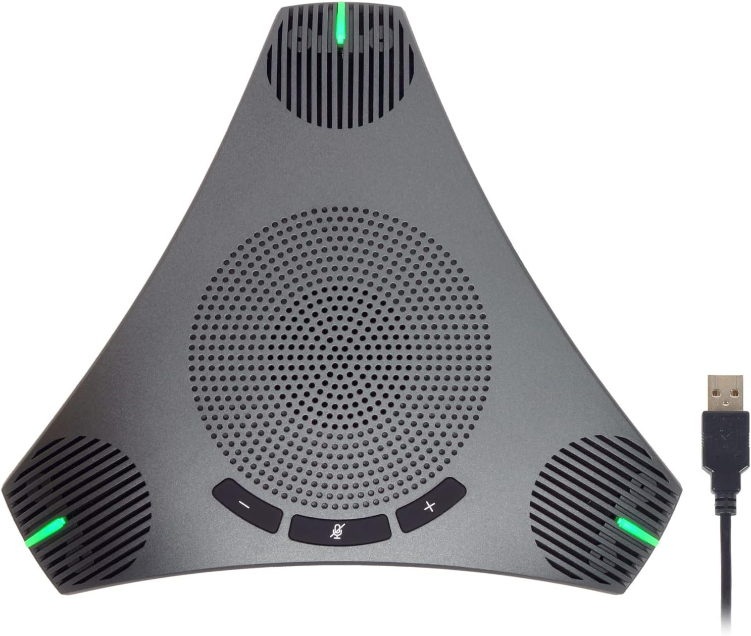 Conference Microphone 360° Omnidirectional Microphone USB Speakerphone with DSP Noise Reduction and Echo Cancellation for 8-10 People Business Conference, Home Office,Compatible with Leading Platforms