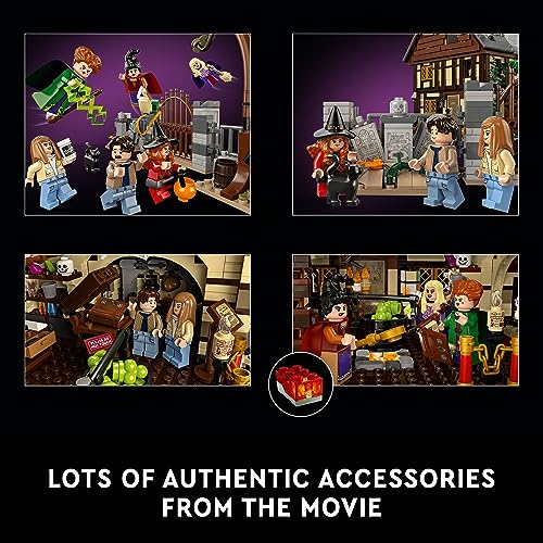 LEGO Ideas Disney Hocus Pocus: The Sanderson Sisters' Cottage Collectible Building Set, Unique Gift Idea for Adults and Fans of Disney Movie Hocus Pocus, Includes Sanderson Sister Minifigures, 21341