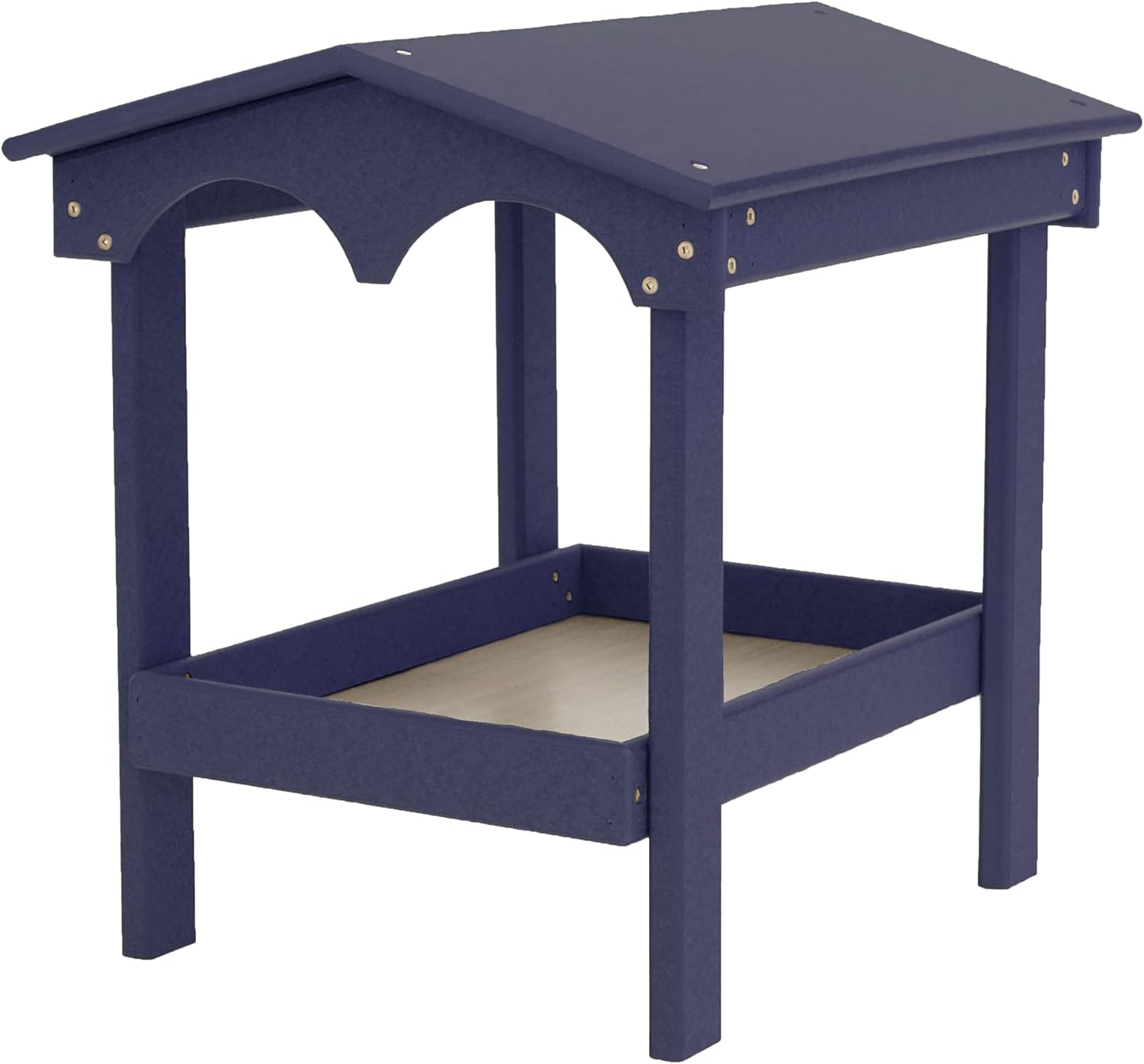 DutchCrafters Large Covered Ground Feeder for Birds and Wildlife, Made from Plastic Poly - Amish Made in America (Dark Gray)