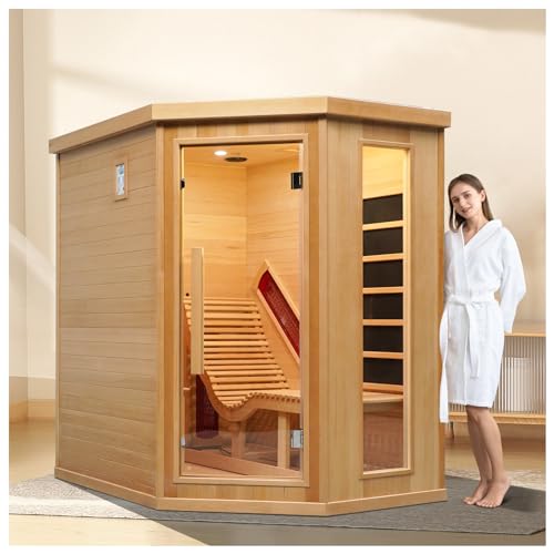2 Person Portable Infrared Sauna, Oversize Full Body Home Sauna Spa for Relaxation & Detox, Dry Heated Saunas Tent with Remote Control, 2 Foldable Sauna Chairs(L 47.24" x W 35.43" x H 62.99")