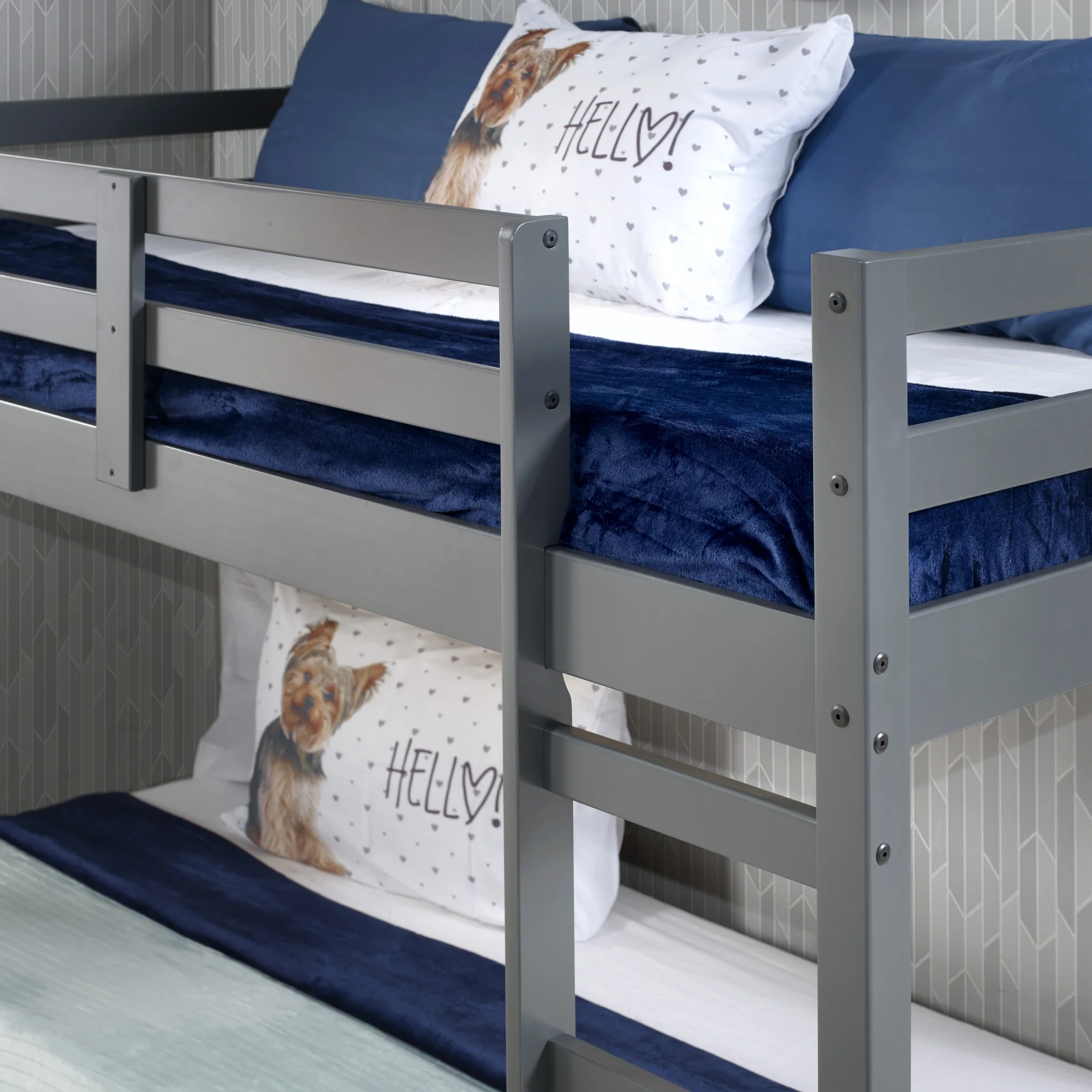Contemporary Style ACME Gaston Loft Bed, Gray, Twin Loft Bed, Wood, Assembly Required