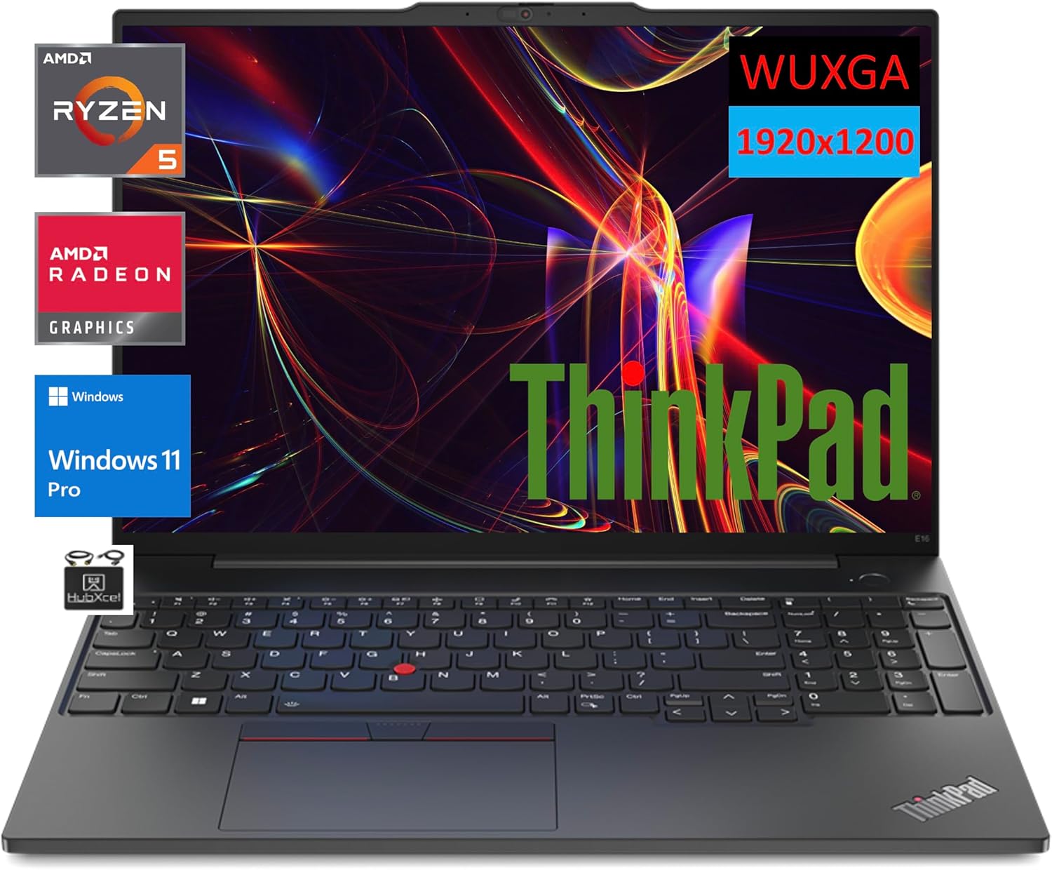 Lenovo 2023 Flagship ThinkPad E16 Gen 1 Business Laptop, 16" WUXGA IPS Anti-Glare 300 nits Display, Hex-Core AMD Ryzen 5 7530U, Radeon Graphics, 16GB RAM, 1TB SSD, WiFi 6, Win 11 Pro+HubxcelAcessory