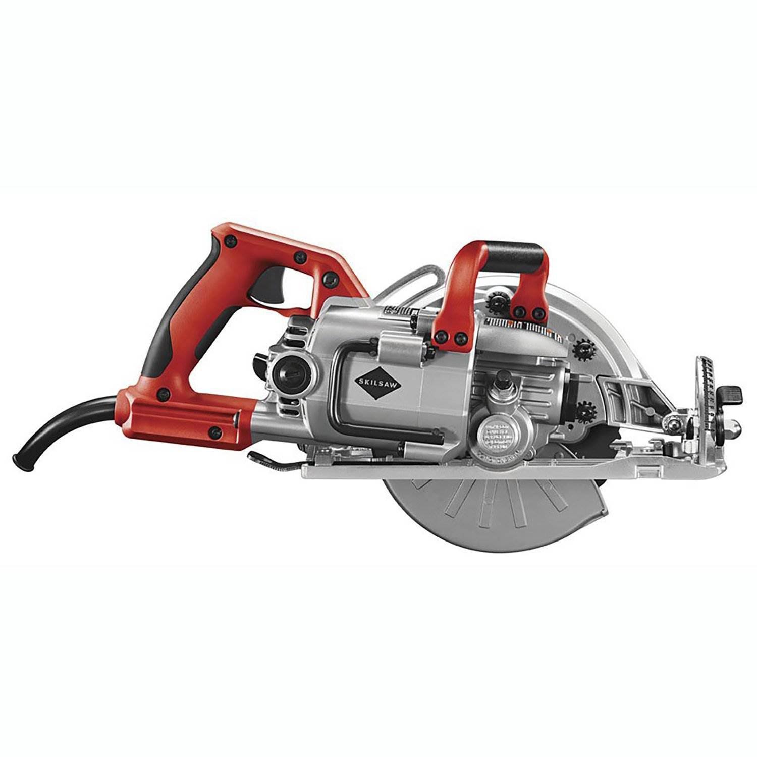 Skilsaw 15-Amp Worm Drive Corded Circular Saw, Red