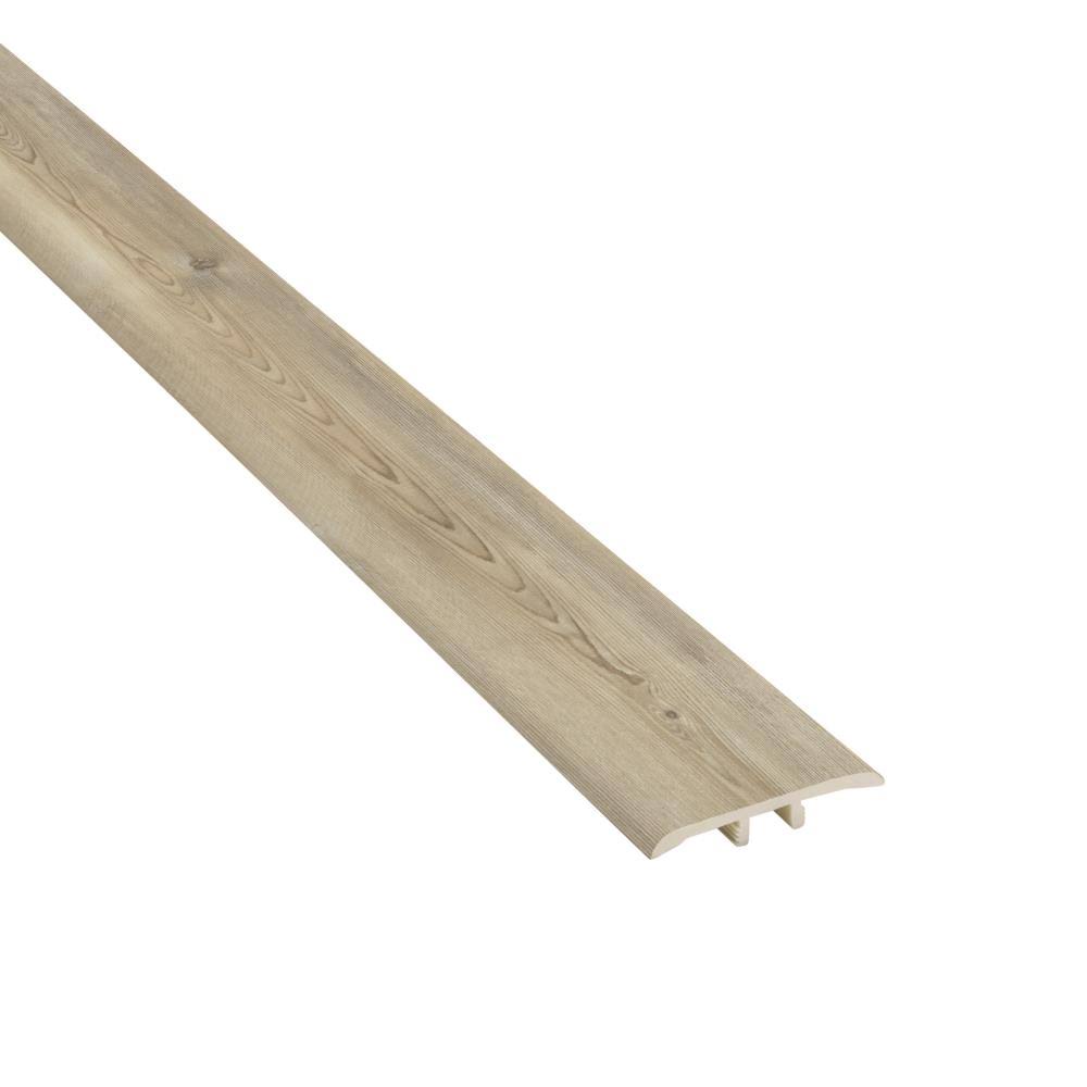 Shaw 1.75-in x 72-in Glacier Pine Plastic Floor T-Moulding in Gray | LX98401005