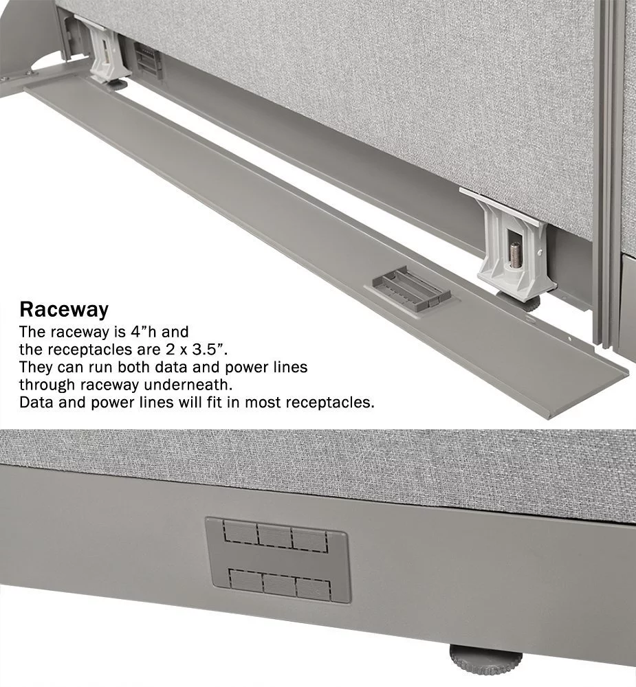 GOF Office Cubicle, 4 Stations 30D x 192W x 48H Office Partition Wall Room divider Office Divider