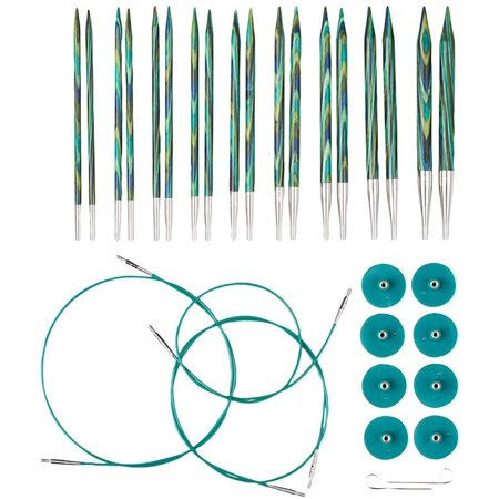 Knit Picks Options Wood Interchangeable Knitting Needle Set - US 4-11 (Caspian)