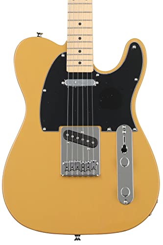 Squier Affinity Series Telecaster Electric Guitar, with 2-Year Warranty, Butterscotch Blonde, Maple Fingerboard, Left-Handed