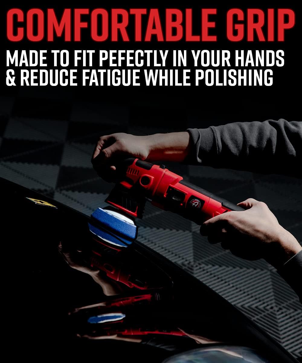 Adam’s SK Pro 12mm Car Polisher - Professional Dual Action Polisher For Car Detailing - Paint Correction, Waxer Buffer DA Polisher - Variable Speed Car Polisher System (Polishing Kit)