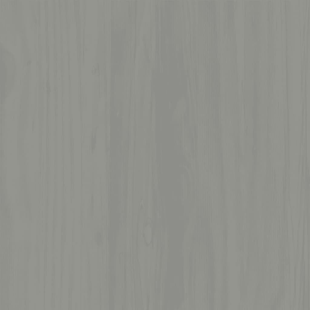 vidaXL VIGO Gray Solid Pine Wood Bookcase Storage with 2 Tier Shelves/2 Drawers - Rustic Bookshelf for Living Room/Study/Bedroom