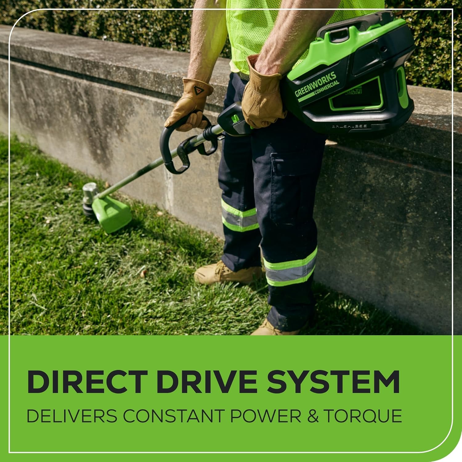 Greenworks 82V 16" (1.5kW Brushless) Prosumer Cordless String Trimmer, 2.5Ah Battery and Dual Port Charger