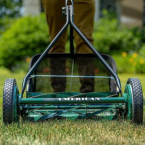 American Lawn Mower Company 1415-16 16-Inch 5-Blade Push Reel Lawn Mower, 5-Blade, Gray