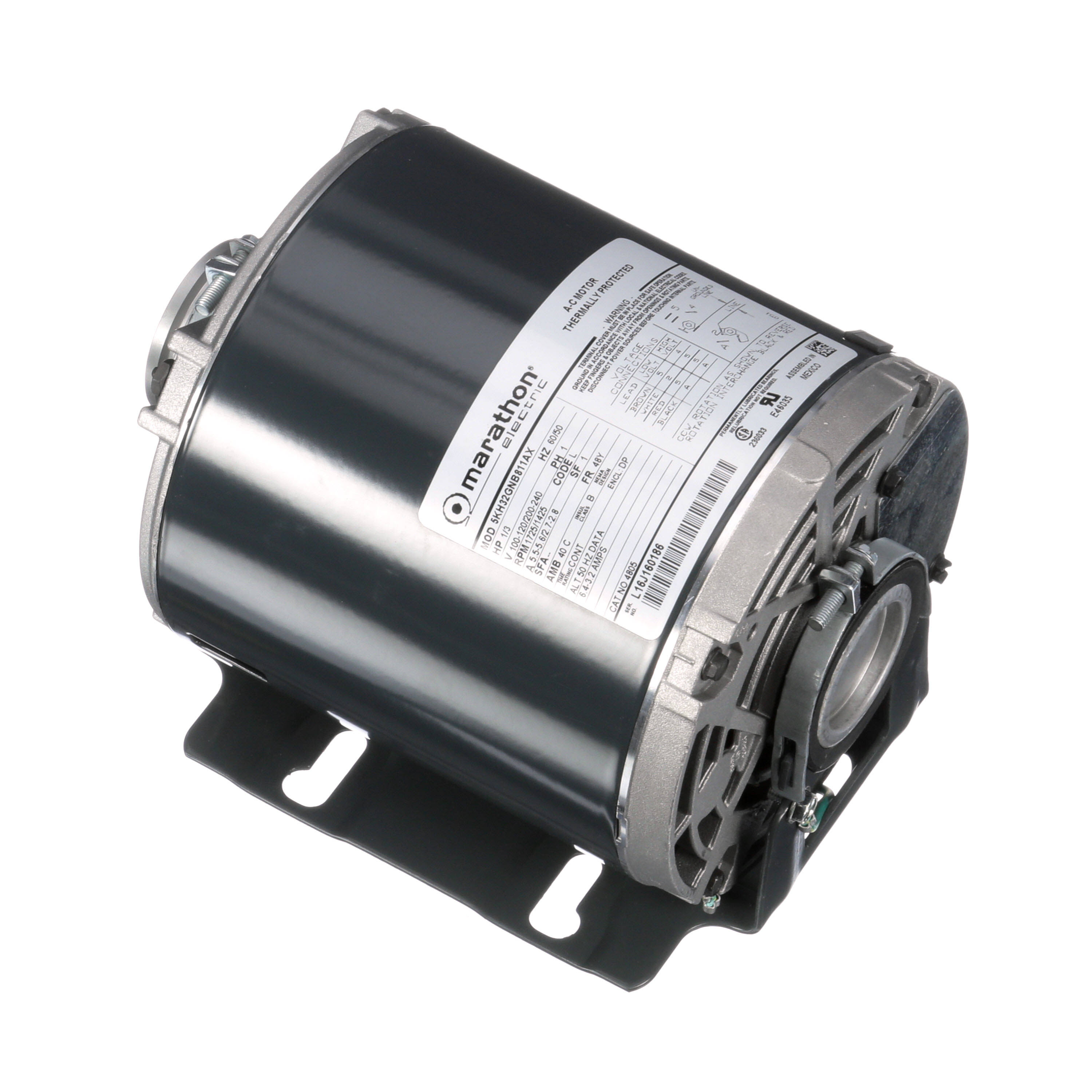 Marathon Motors 4805 Motor for Carbonation Pump - 1/3 HP, 100-120/200-240V