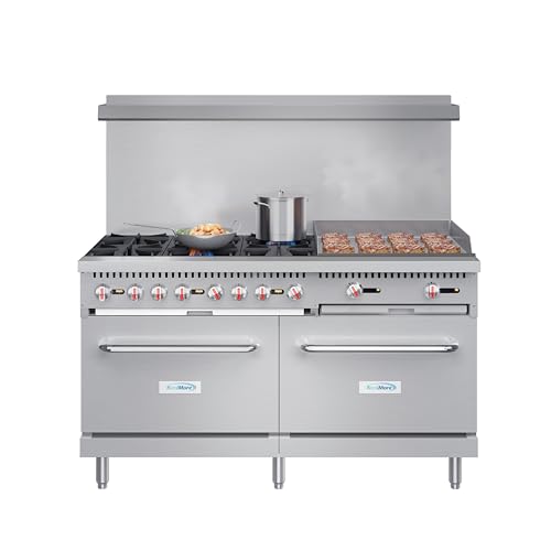 KoolMore 60 in. 6 Burner Commercial Range with 24 in. Griddle