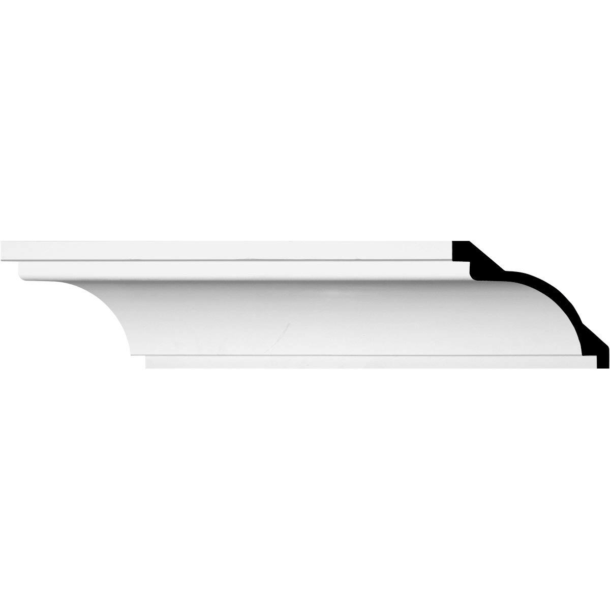 Ekena Millwork MLD12X10X15CL 11 7/8x22H x 9 1/2x22P x 15 1/4x22F x 96x22L Classic Crown MOULDING