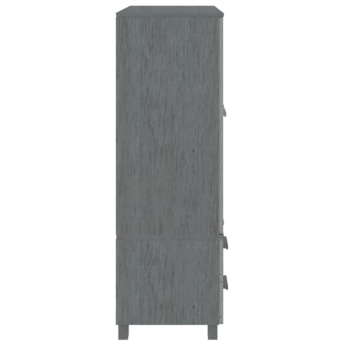 Wardrobe Dark Gray 39"x17.7"x53.9" Solid Wood Pine,Showcase Elegance and Functionality with Our Premium Wooden Wardrobe Armoires & Wardrobes, Bedroom Cabinets & Storage