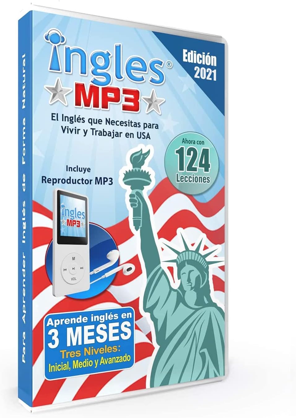 Curso de INGLES MP3, Aprende Ingles en 3 Meses, CURSO DE Ingles (Incluye reproductor mp3 compacto con 124 Lecciones + Libro Gu&iacute;a)