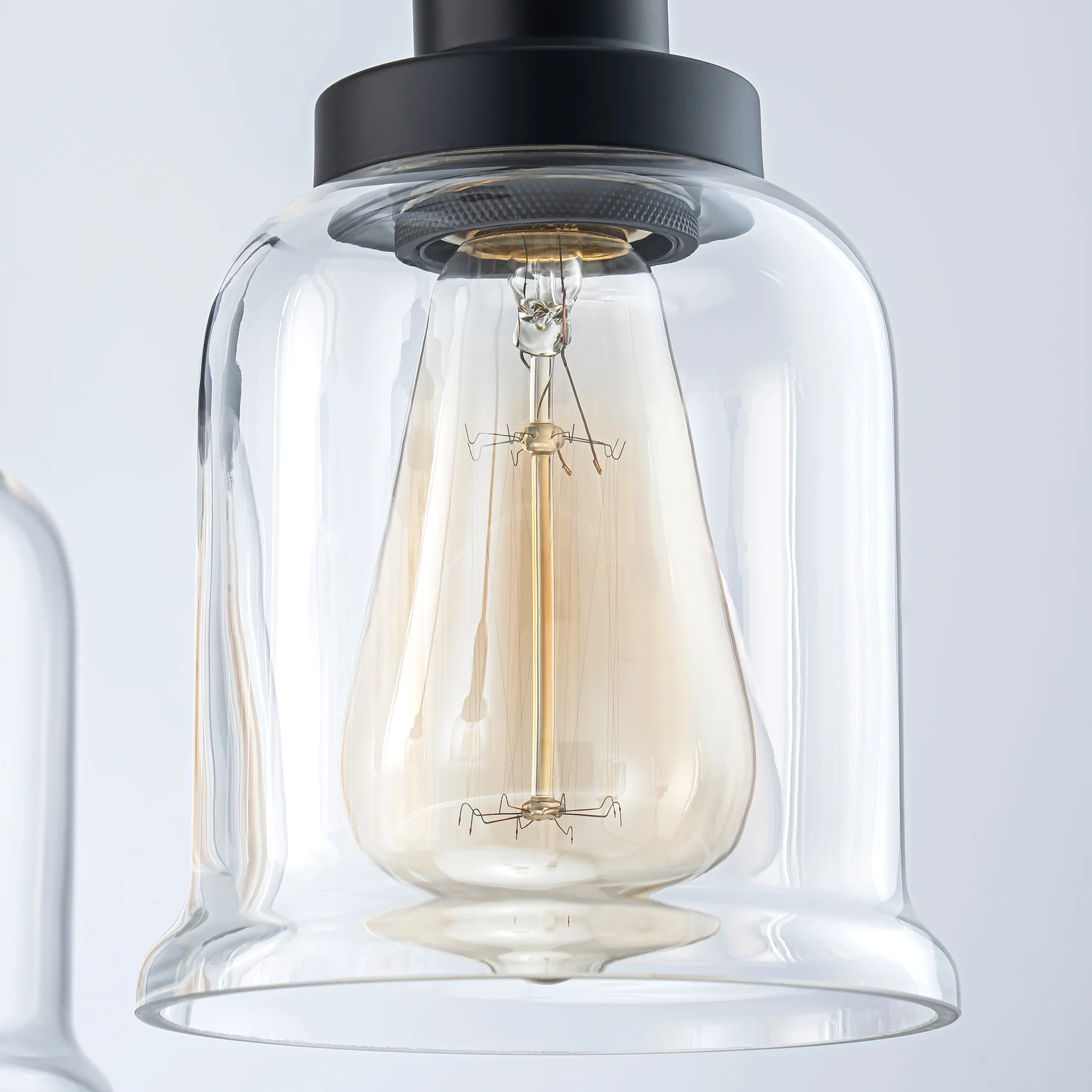 Avelon 5-Light Dimmable Glass Farmhouse Bell Shaded Chandelier (24)