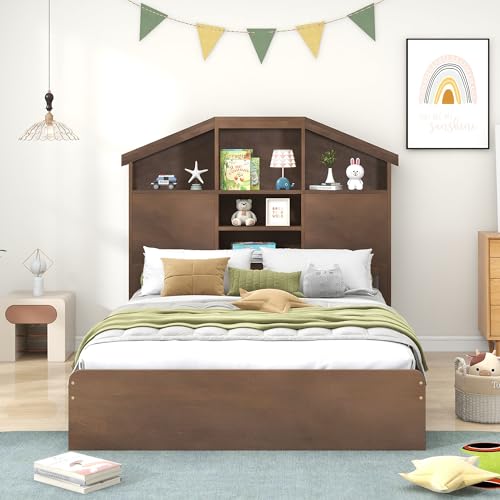 Twin Size Wooden Canopy Daybed with 3 in 1 Storage Drawers,Solid Wood Bed Frame W/Sleek Silhouette Headboard,for Bedroom,Apartment,Guest Room,Grey