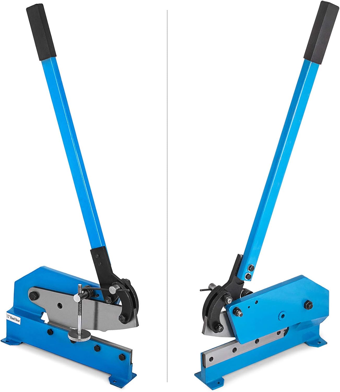 VEVOR Hand Plate Shear 5", Manual Metal Cutter Cutting Thickness1/4 Inch Max, Metal Steel Frame Snip Machine Benchtop 7/16 Inch Rod, for Shear Carbon Steel Plates and Bars