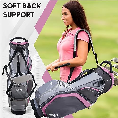 JAD PRO GOLF, Premium Everyday Golf Stand Bag for Men and Women, 14-Way Top Dividers, Ultra Lightweight, Easy for Carrying, Large Pockets for Accessories, Durable Water Resistant