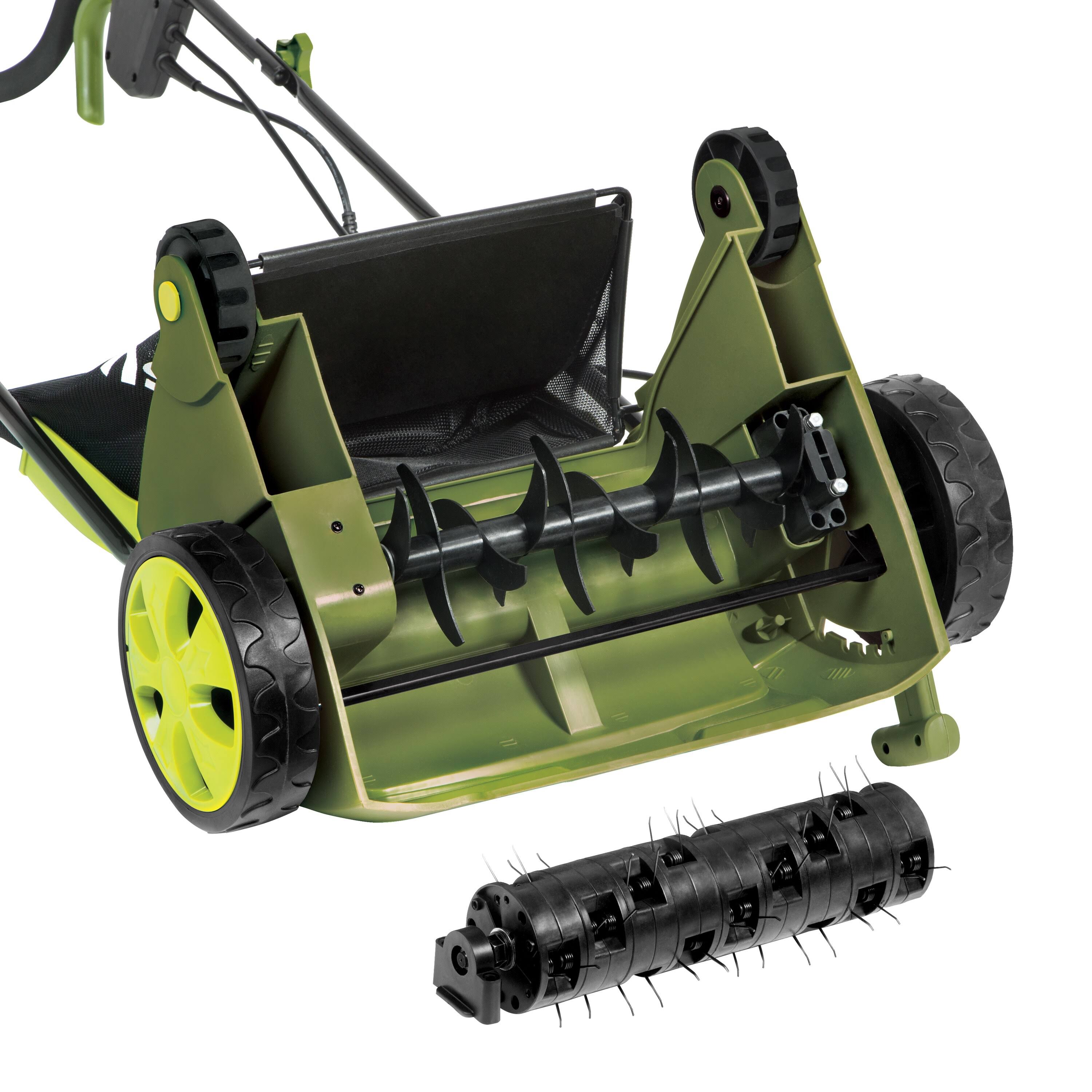 Sun Joe AJ801E Electric Lawn Dethatcher with Collection Bag, 12A, 13x22