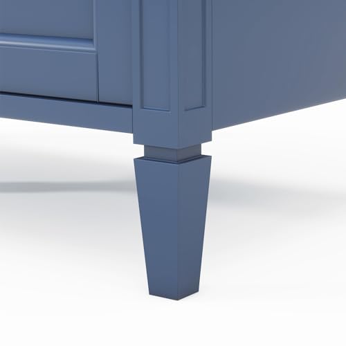 36" Bathroom Vanity Without Sink,Modern Bathroom Storage Cabinet with 2 Drawers and a Tip-Out Drawer,Solid Wood Frame,Easy Assmebly(Blue)