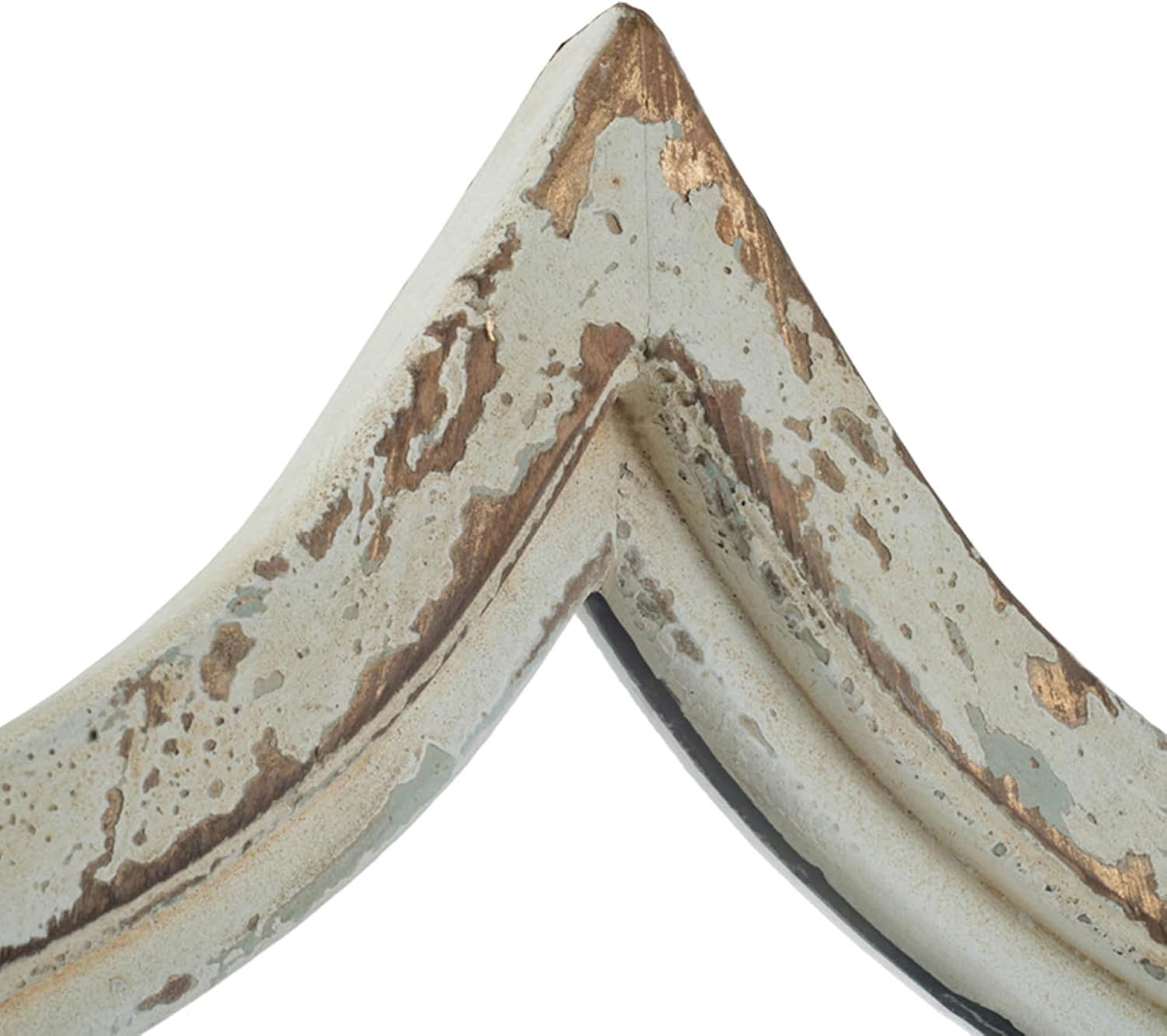 CC Home Furnishings Vintage Weathered White Full Length Floor Mirror - 6'