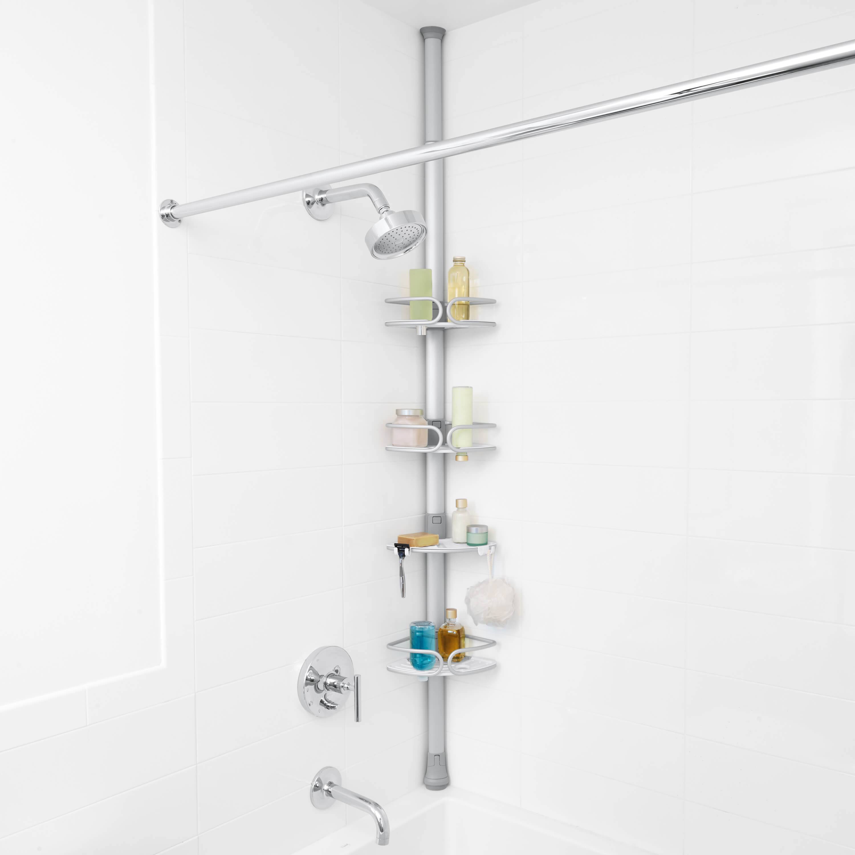 Good Grips Quick-Extend Aluminum Pole Shower Caddy OXO
