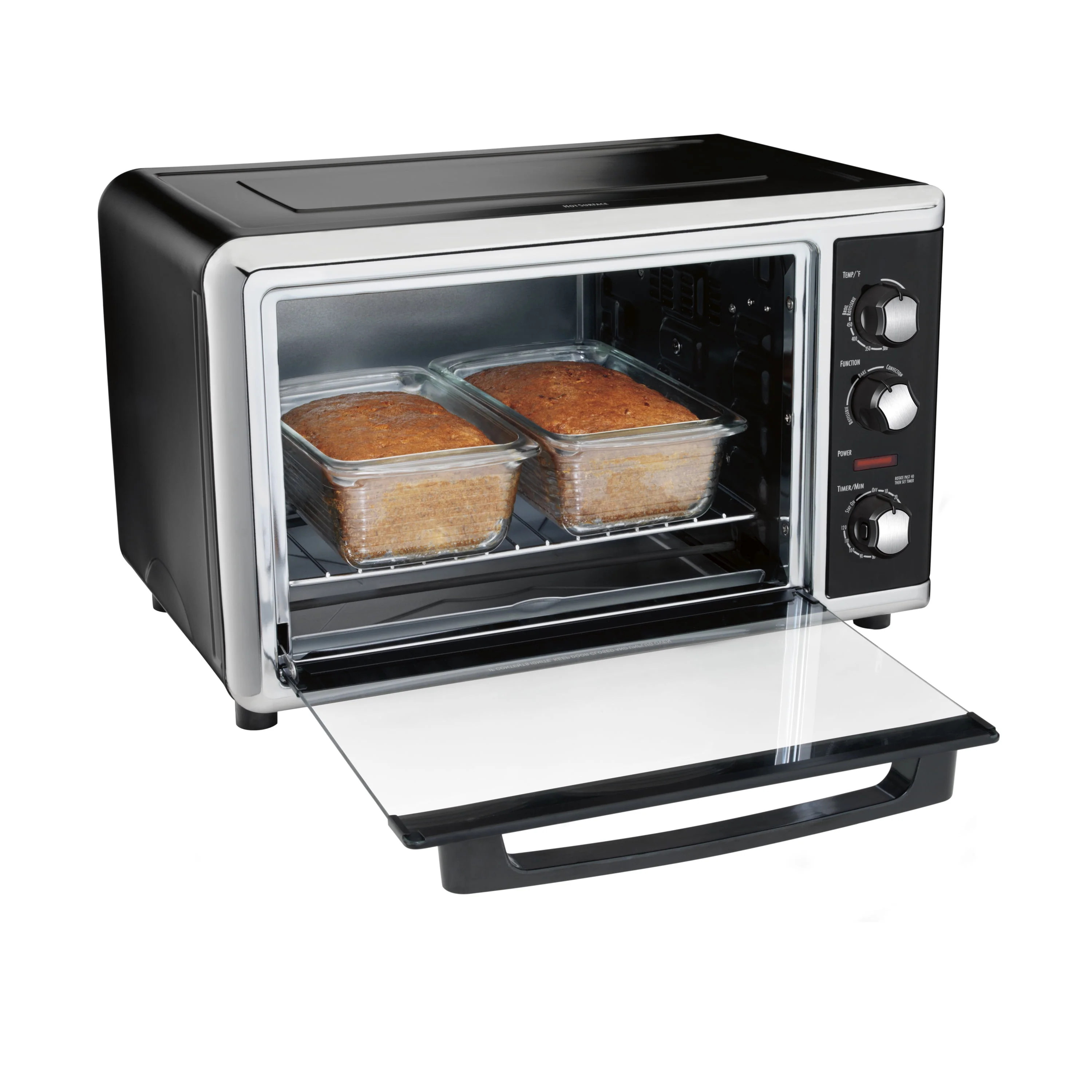 Hamilton Beach Countertop Oven with Convection and Rotisserie, Baking, Broil, Extra Large Capacity, Silver, 31105