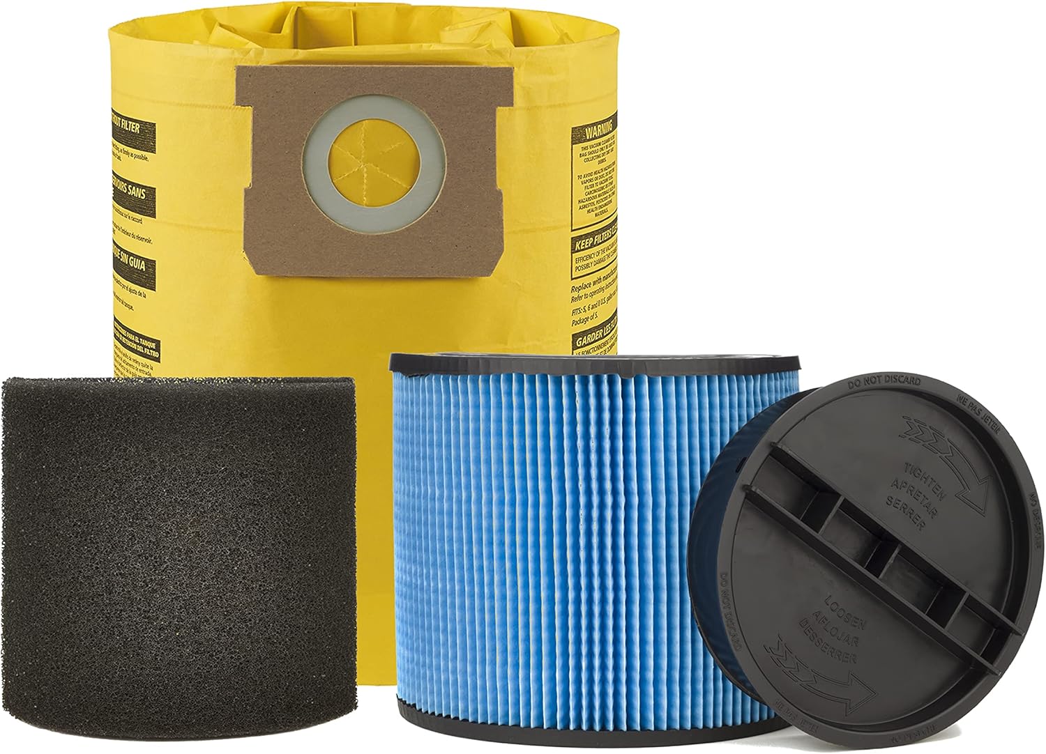 Shop-Vac 9653606 Contractor Wet Dry Vacuum, 6 Gallon, 1-1/4 Inch x 8 Foot Hose, 70 CFM, (1-Pack)