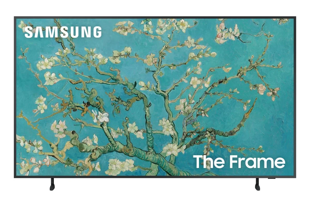 SAMSUNG 85-Inch Class QLED 4K LS03B Series The Frame Quantum HDR Smart TV with a SAMSUNG 85” The Frame Customizable Bezel for TV, Modern Beige, VG-SCFA85BEBZA (2022)