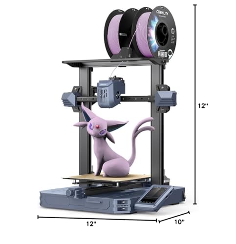 Creality K1C 3D Printer, 2024 New Version 3D Printers with 600mm/s Fast Printing Speed, Support Carbon Fiber Filament 300℃ High-Temp Print, Auto Leveling and Clog-Free Direct Extruder