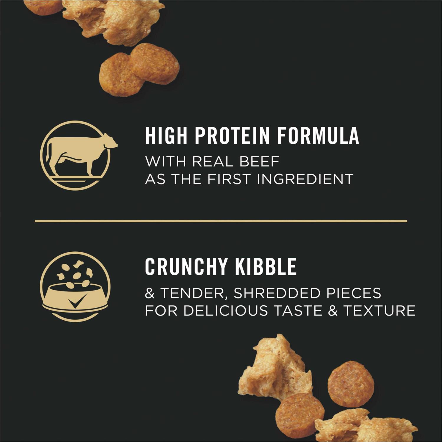 Purina Pro Plan Senior Adult 7+ Complete Essentials Shredded Blend Beef &amp; Rice Formula High Protein Dog Food - Pet Supplies online store