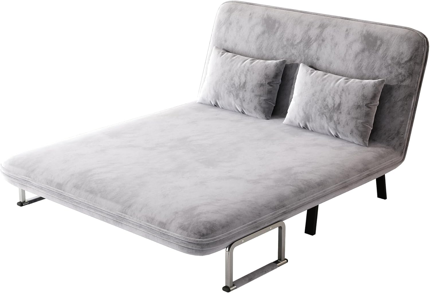 Folding Chair Bed, Comfortable Convertible Sleeper Sofa, 3-in-1 Foldable Bed with Adjustable Backrest and Pillow, Floor Loveseat, Cozy Sleeper Chair for Small Spaces, Office