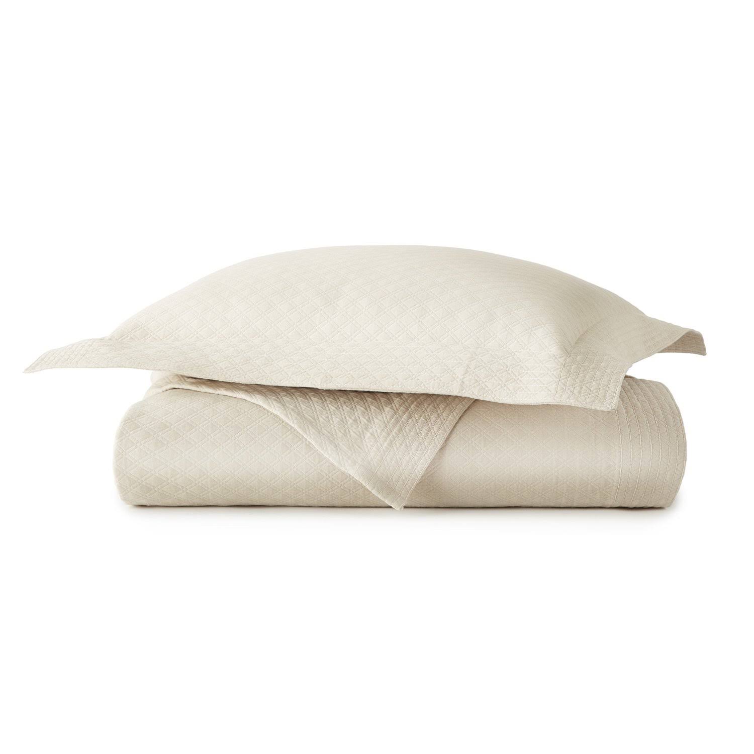 Peacock Alley Flax Alyssa Matelassé Coverlet -King