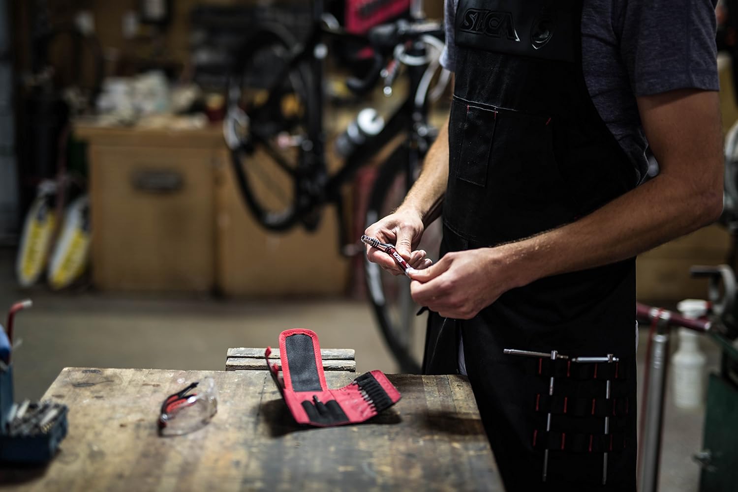 SILCA T-Ratchet + Ti-Torque Kit + 10 s2 High Vis hex/torx/phillips bits + waxed canvas carrying case